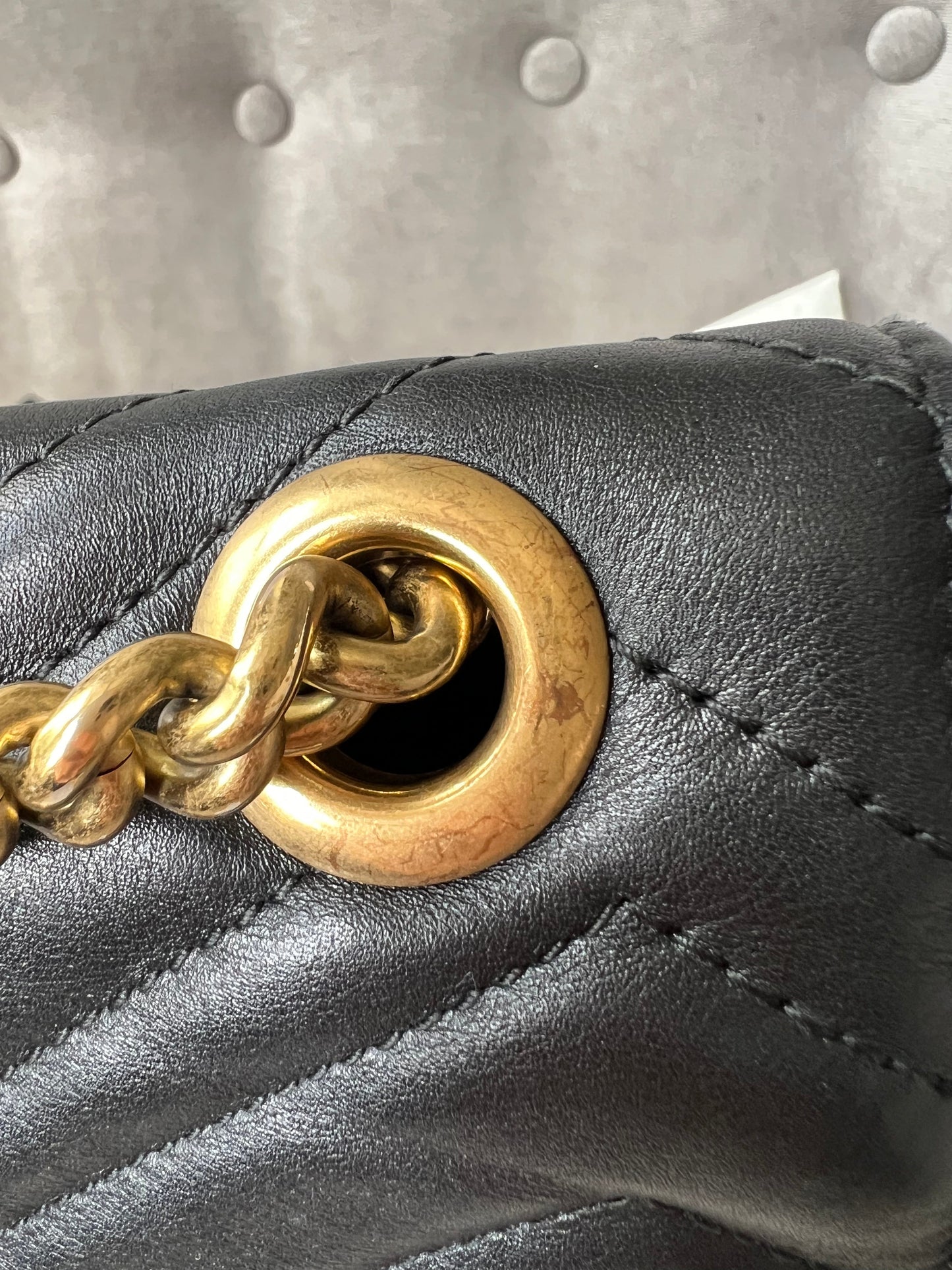 Gucci GG Black Marmont Medium Shoulder Bag