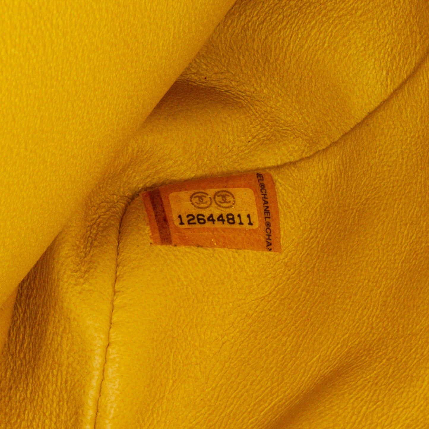 Yellow Chanel Medium Classic Double Stitch Calfskin Double Flap Shoulder Bag