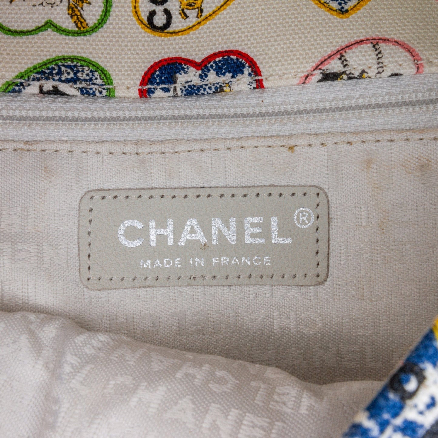 White Chanel Small Canvas Valentine Heart Flap Shoulder Bag