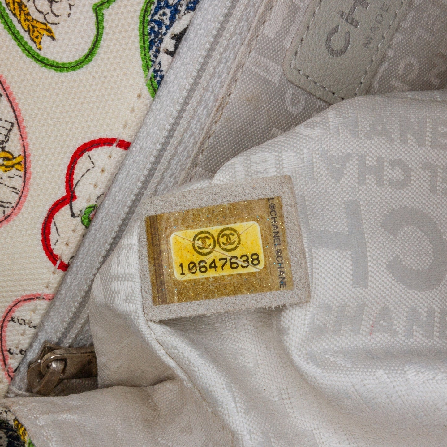 White Chanel Small Canvas Valentine Heart Flap Shoulder Bag