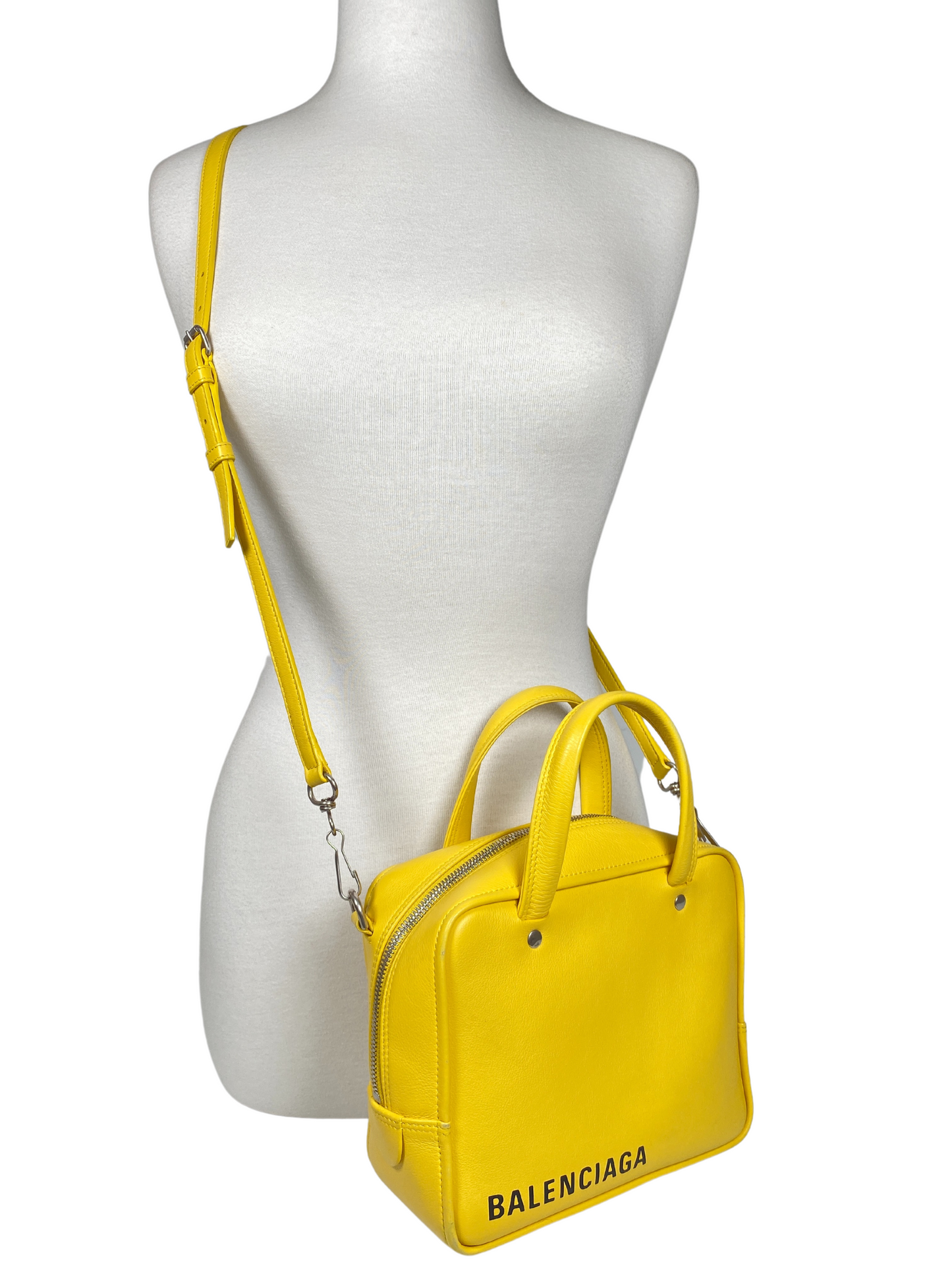 BALENCIAGA - TRIANGLE SQUARE XS BAG IN YELLOW