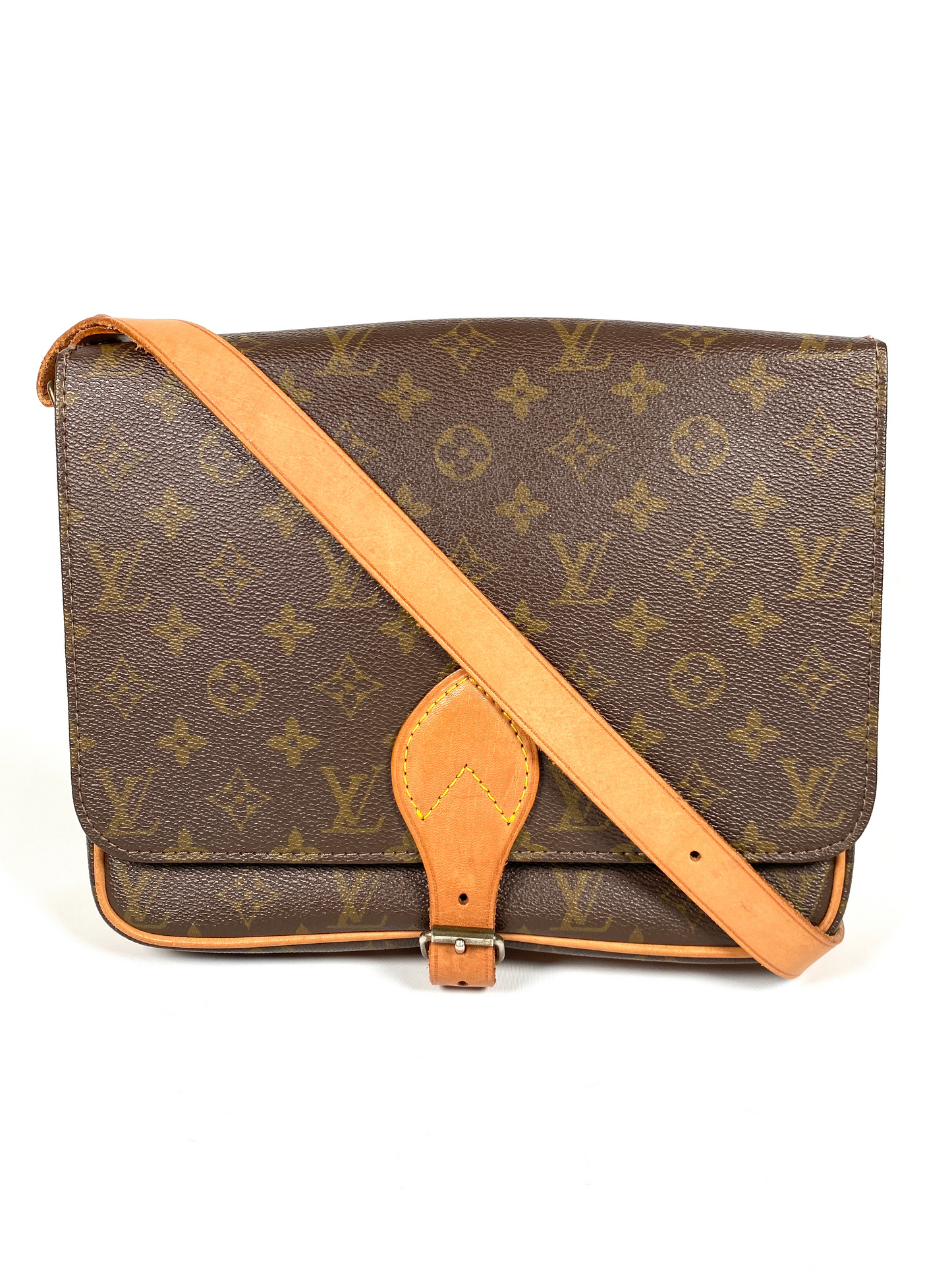 LOUIS VUITTON - CARTOUCHIERE GM MONOGRAM CANVAS CROSSBODY BAG - VINTAGE