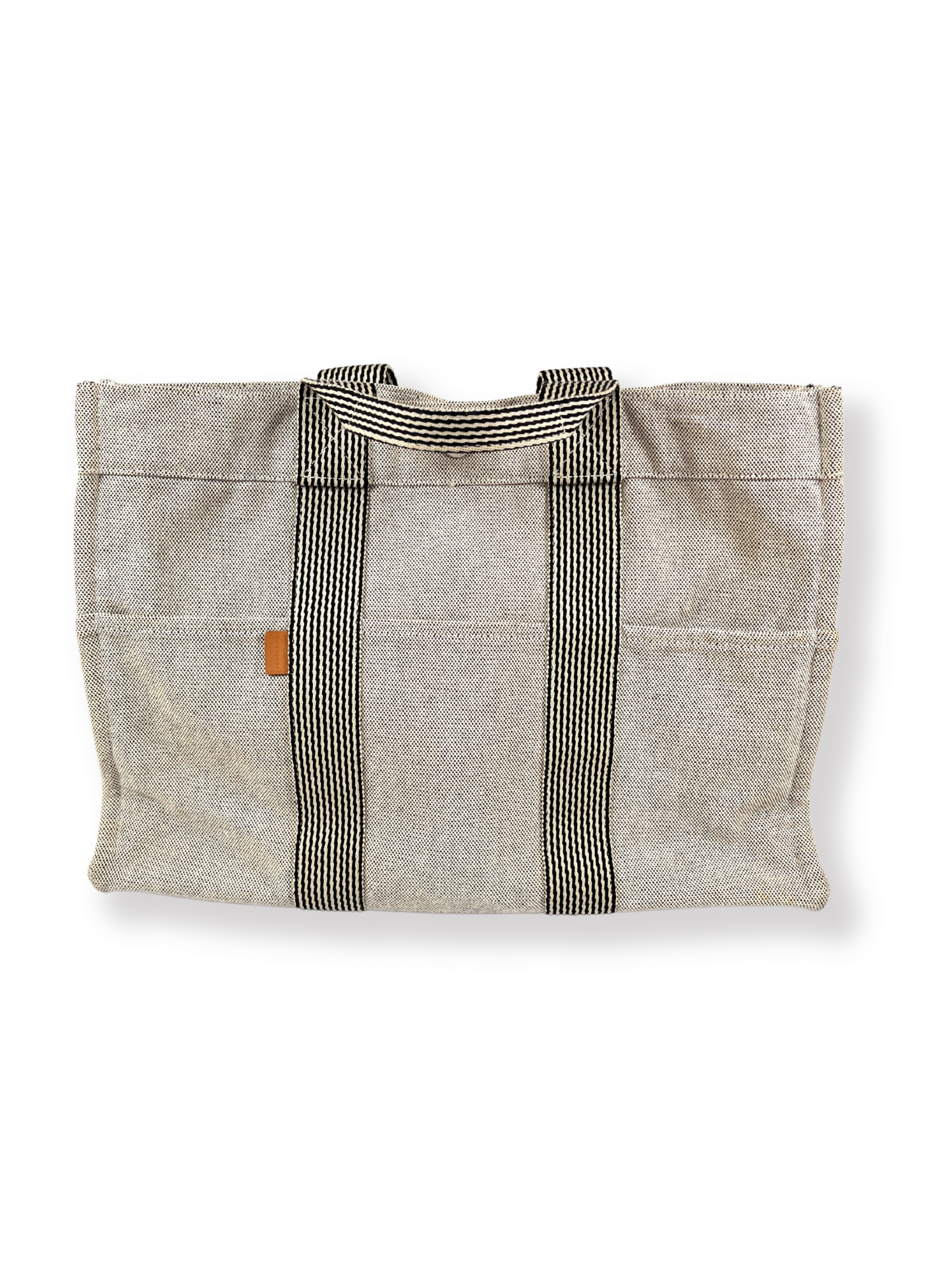 HERMÈS - GRAY COTTON CANVAS FOURRE-TOUT GM TOTE