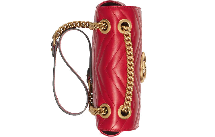 (WMNS) GUCCI GG Marmont Mini Shoulder Bag Red 446744-DTDIT-6433