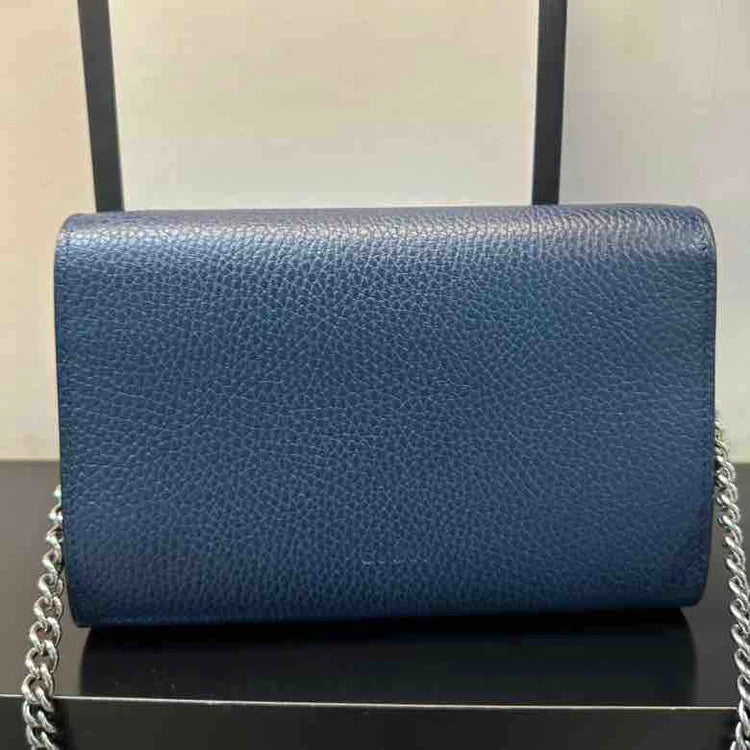 GUCCI Dionysus Chain Crossbody, Blue, Leather