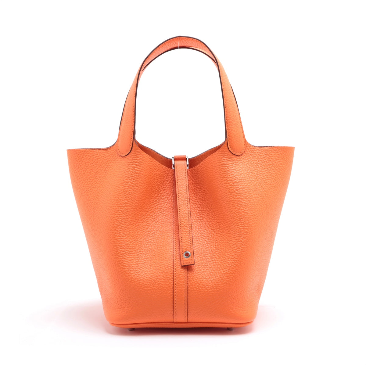 Hermes Picotin Lock MM clémence Orange Mini Silver G W2024