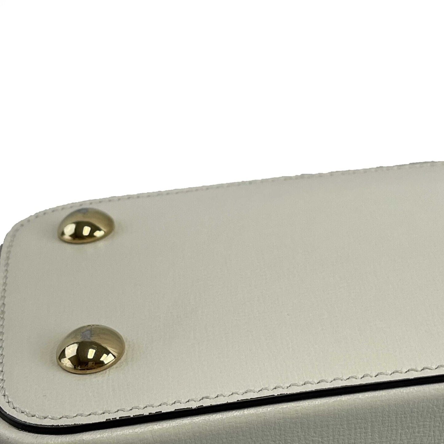 GUCCI GG Supreme 1955 Horsebit Medium Mystic White Top Handle Crossbody