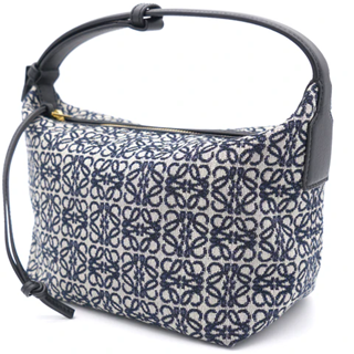 LOEWE Small Cubi Anagram Jacquard Canvas Shoulder Bag