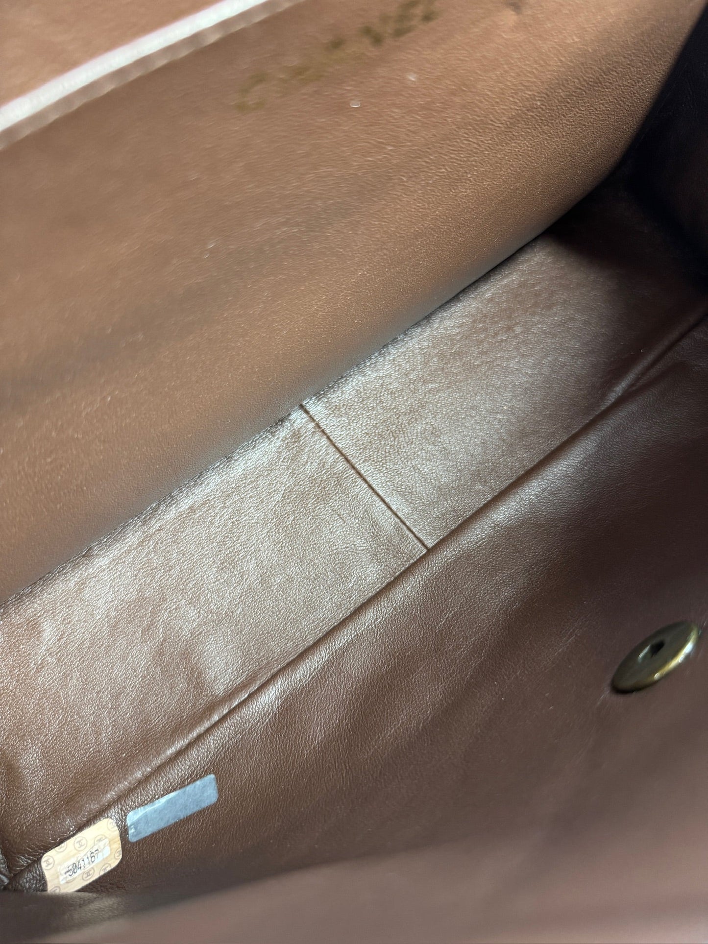 Chanel Vintage 90s Quilted Brown Suede Jumbo Flap Crossbody Bag