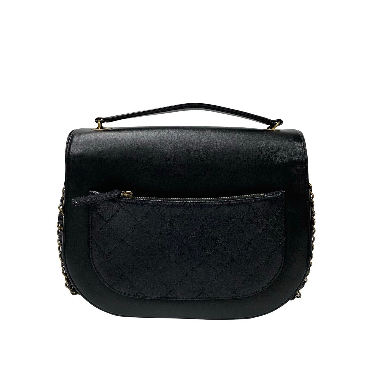 CHANEL Shoulder Bag lambskin black Matrasse