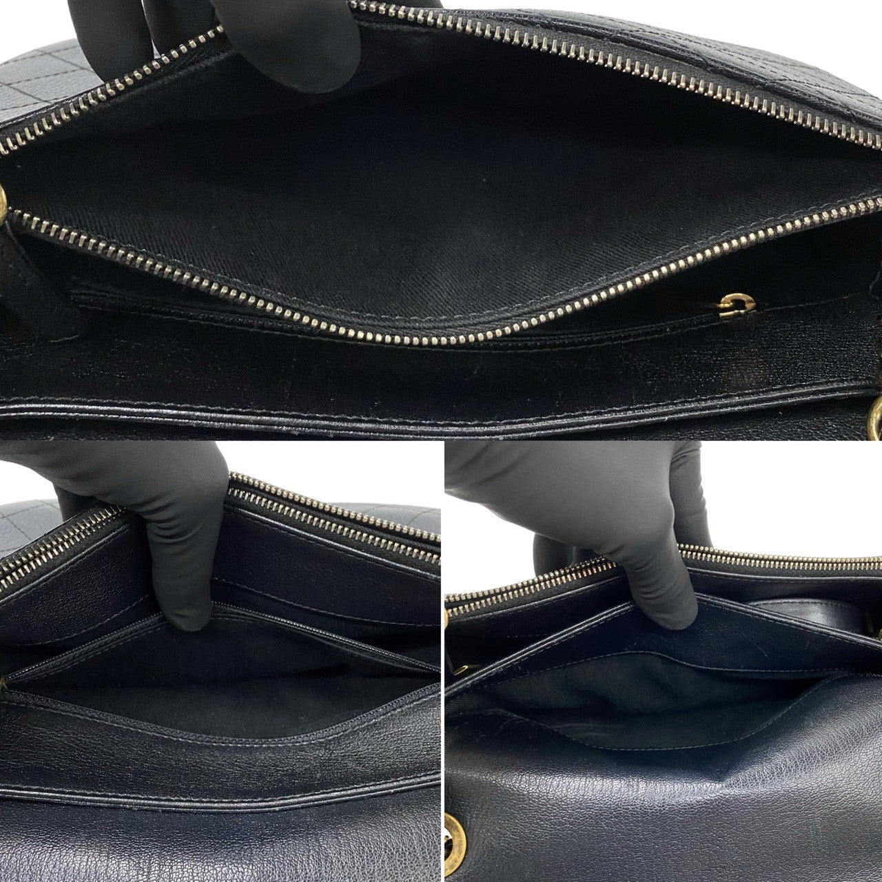 CHANEL Shoulder Bag lambskin black Matrasse