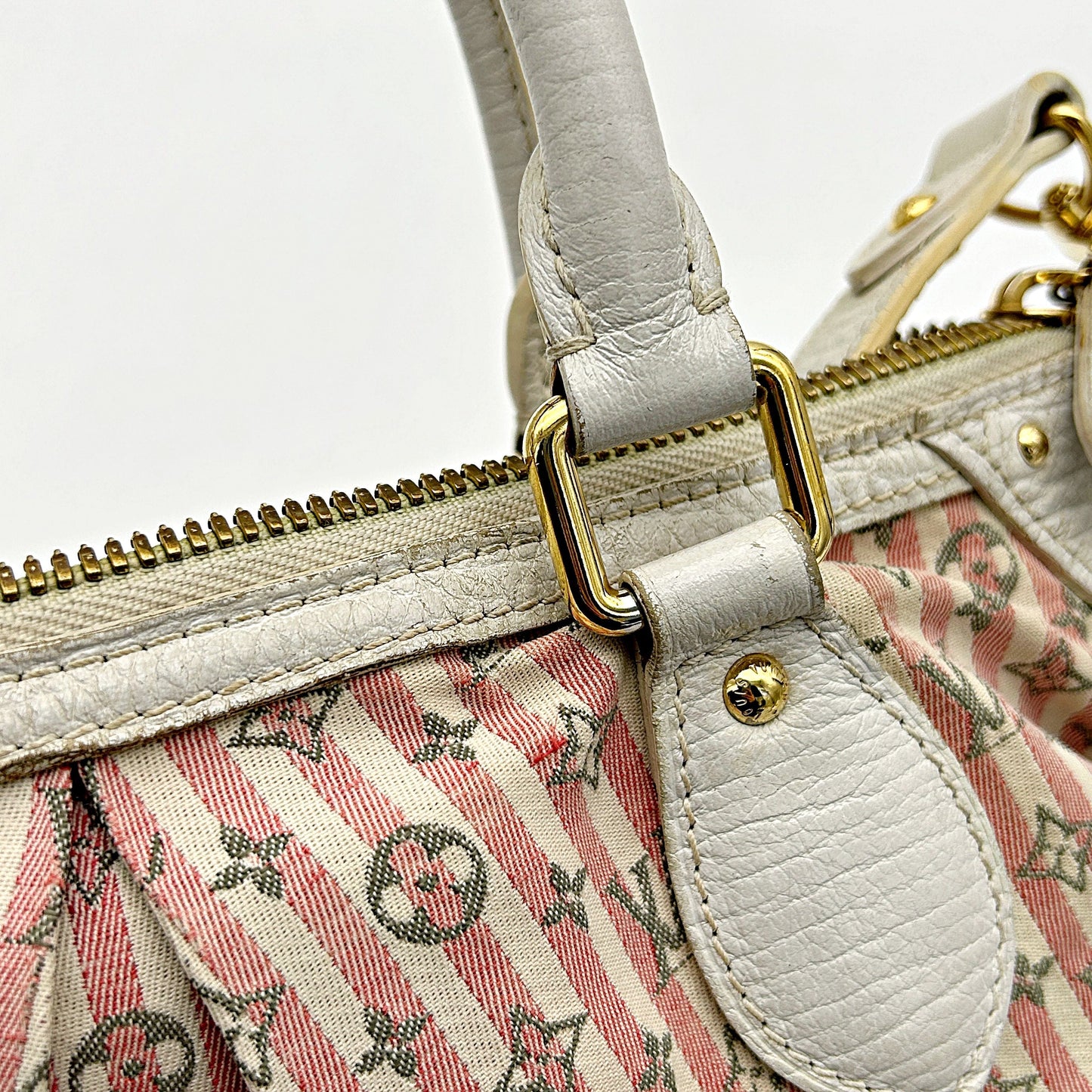 Pre-owned LOUIS VUITTON Mini Lin Croisette Marina PM Rouge LA5549
