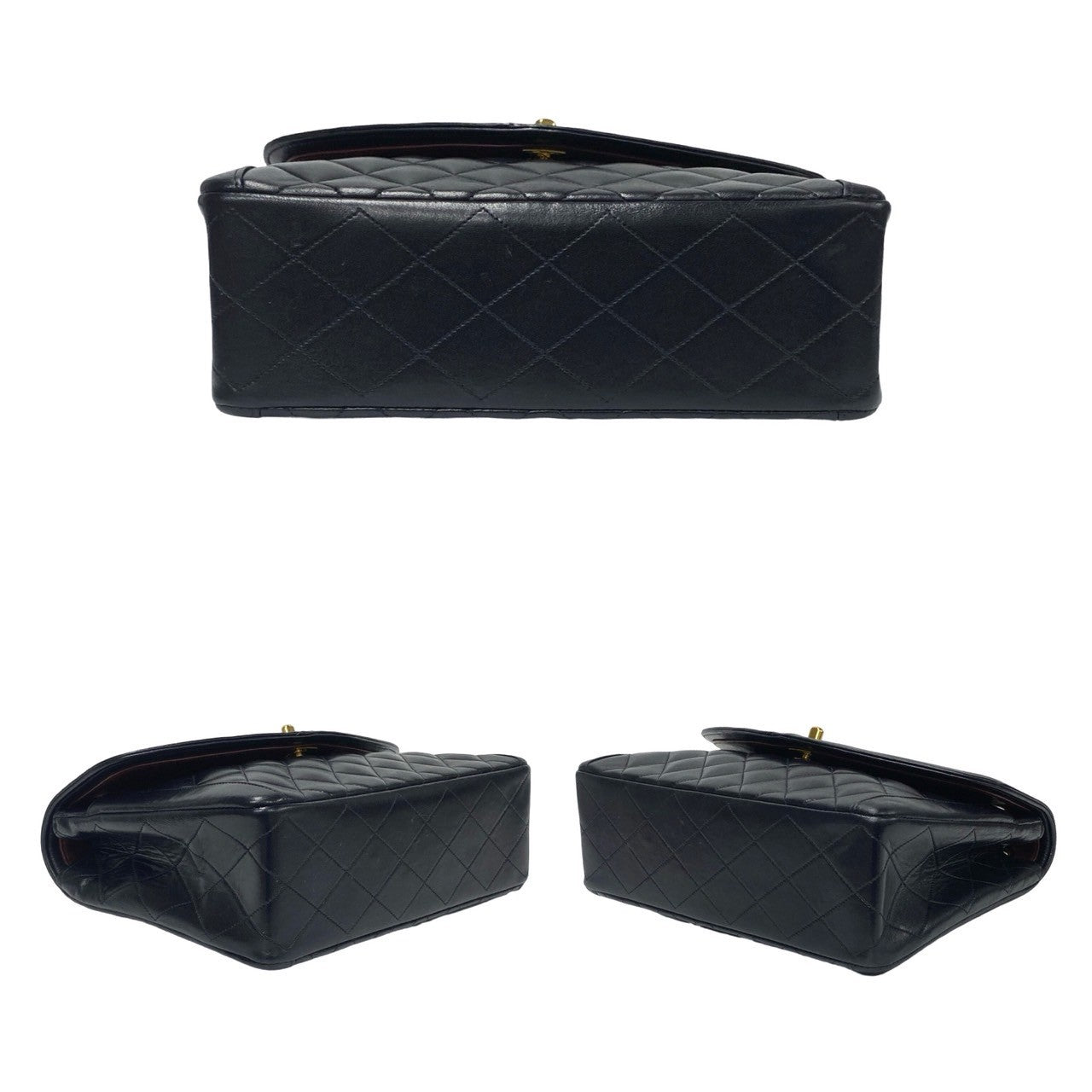CHANEL Shoulder Bag lambskin black Matrasse