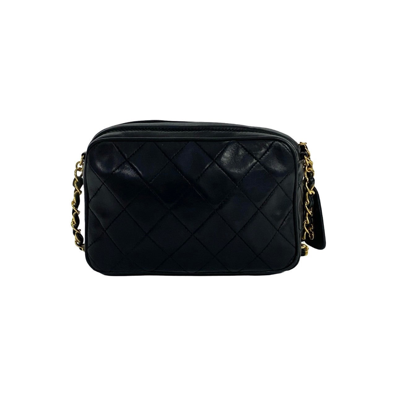 CHANEL Shoulder Bag lambskin black Matrasse