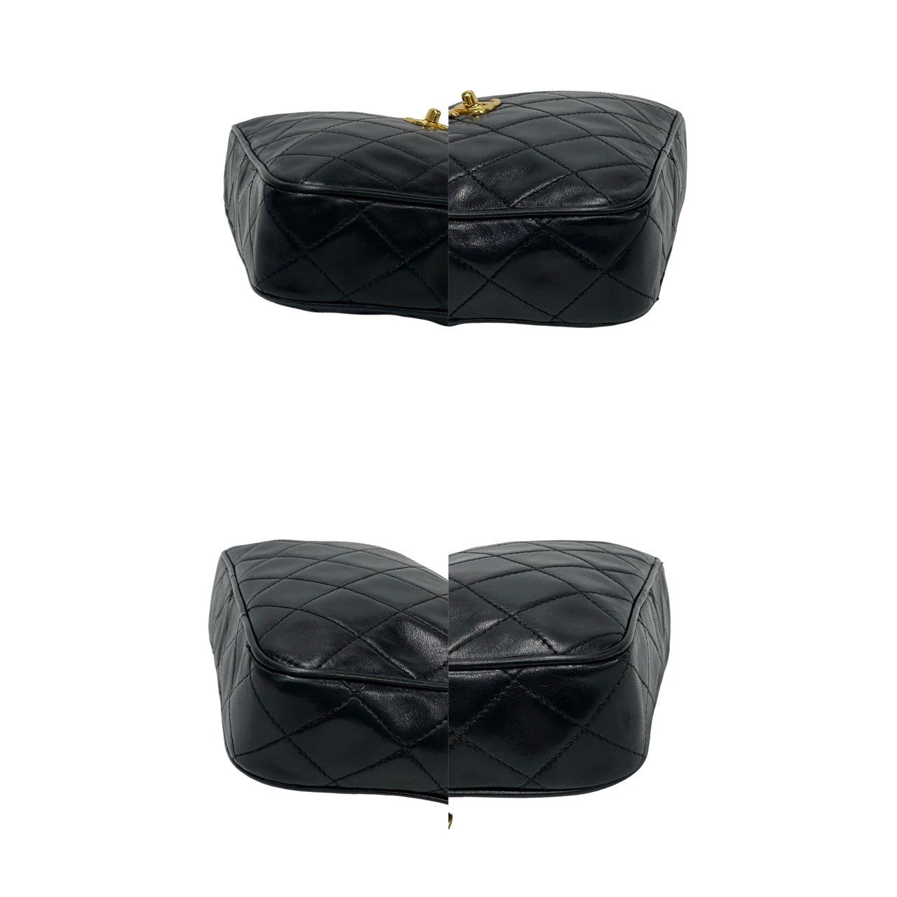 CHANEL Shoulder Bag lambskin black Matrasse