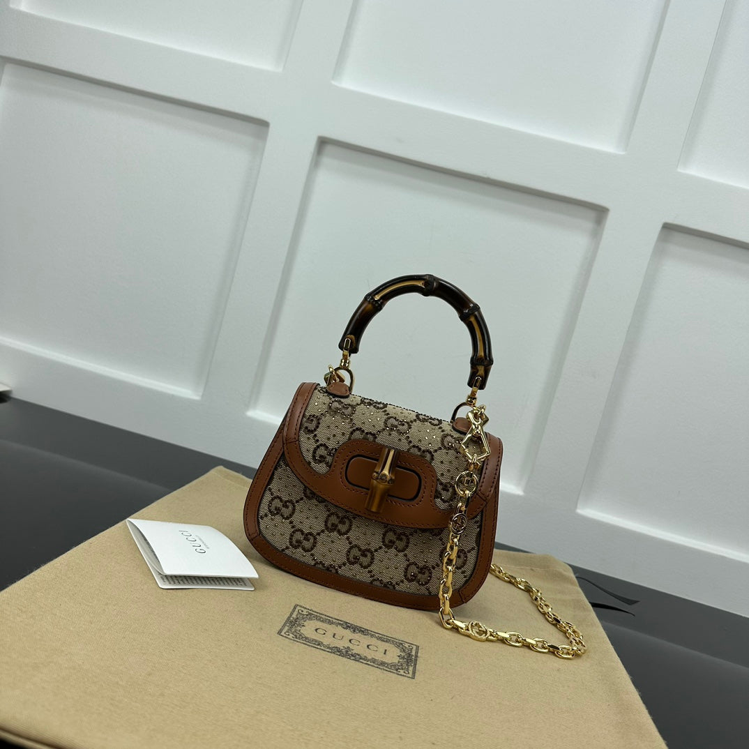 BOLSA GUCCI BAMBOO 1947 PEQUENA