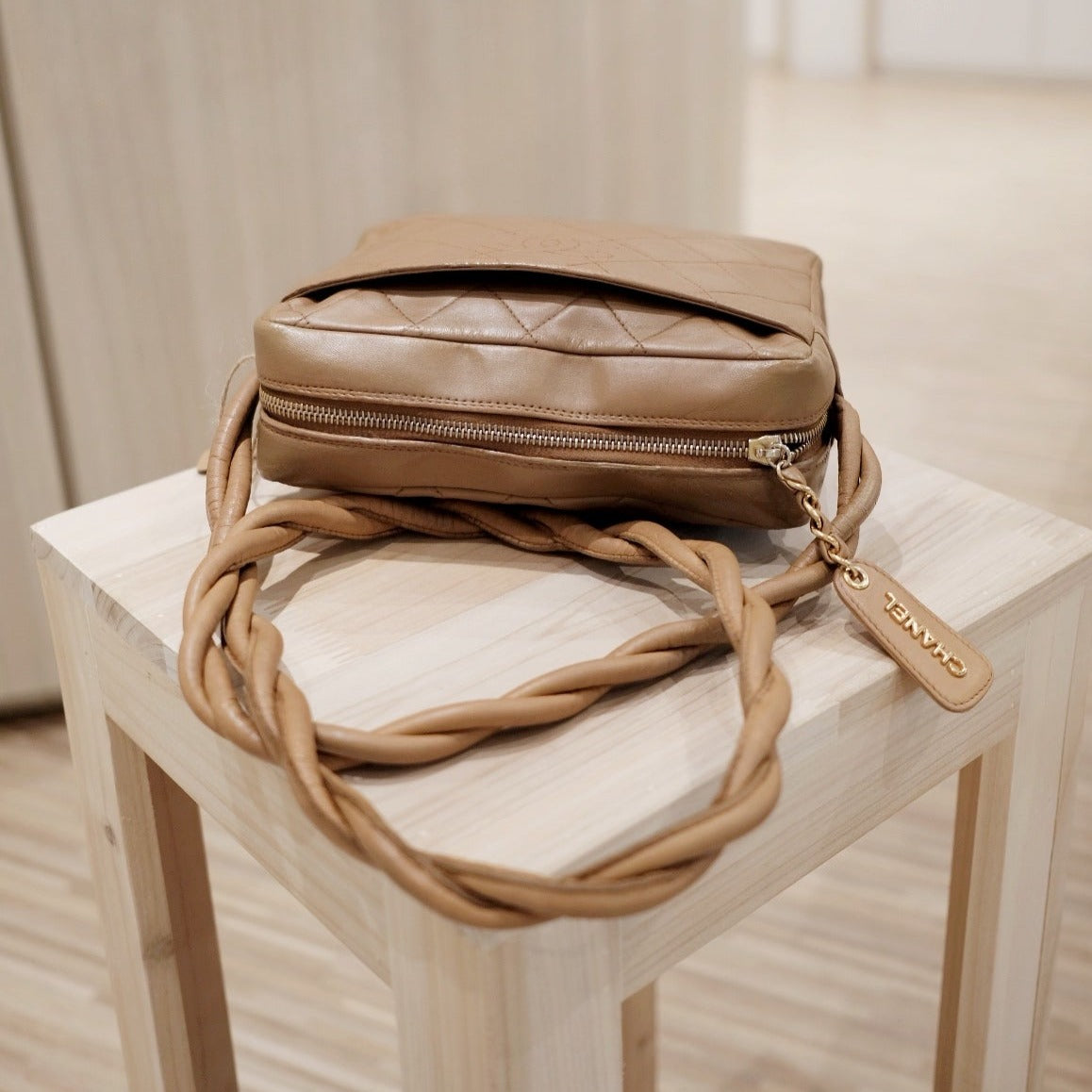 Chanel vintage lambskin matelasse shoulder bag