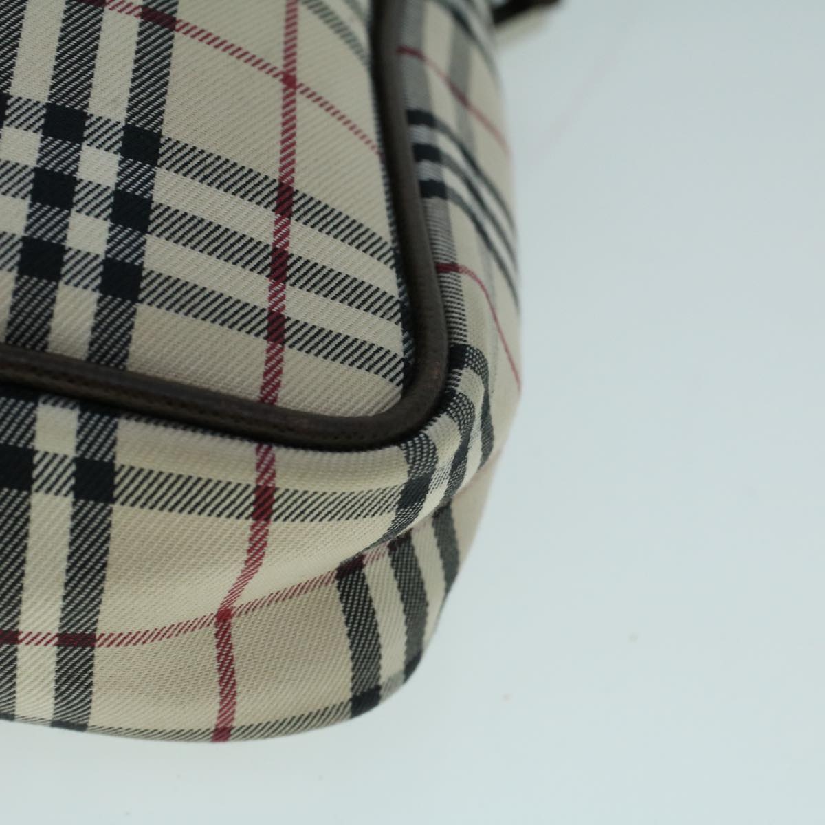 Burberry Nova Check Shoulder Bag Canvas Beige Brown Auth 56460