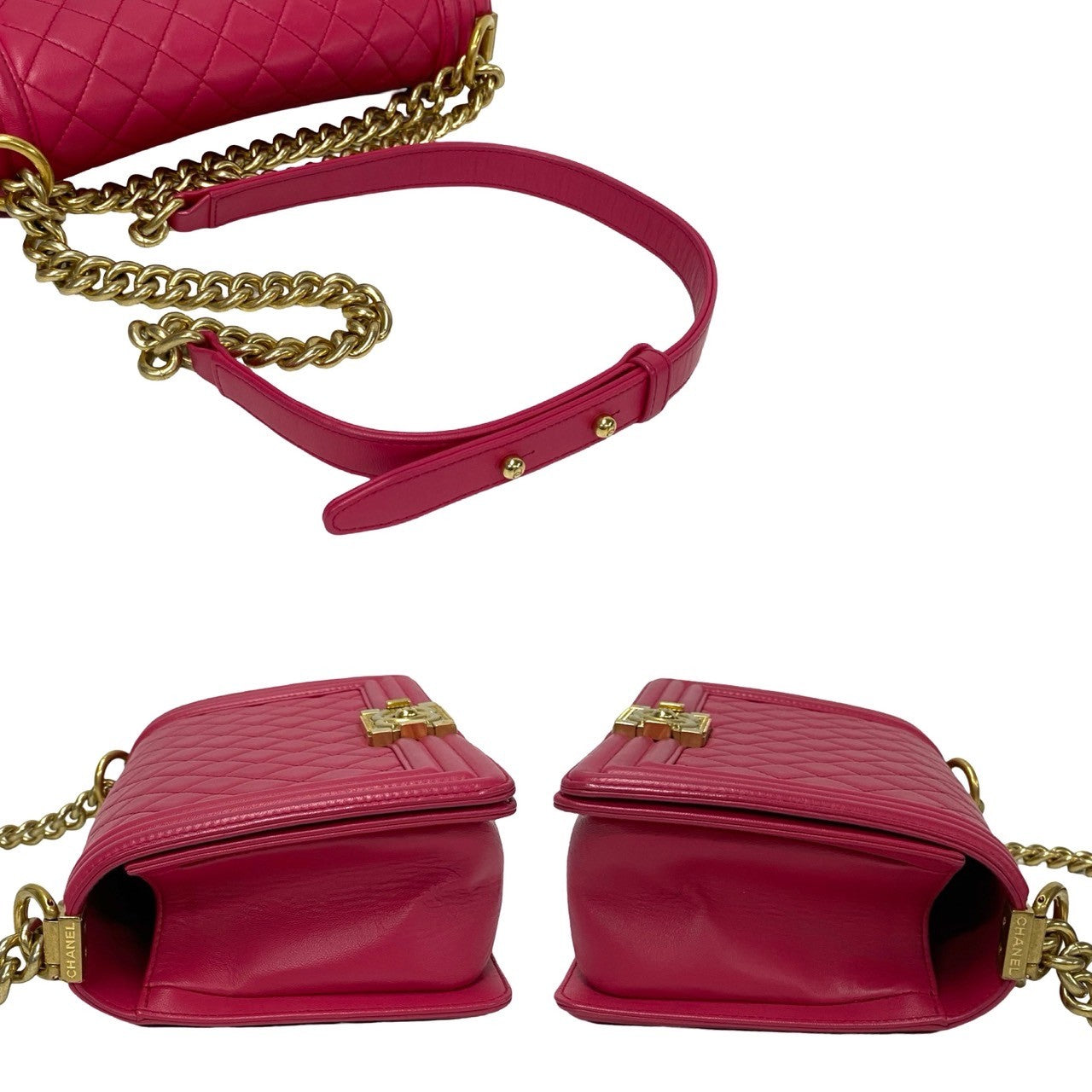 CHANEL Shoulder Bag lambskin pink Boy chanel