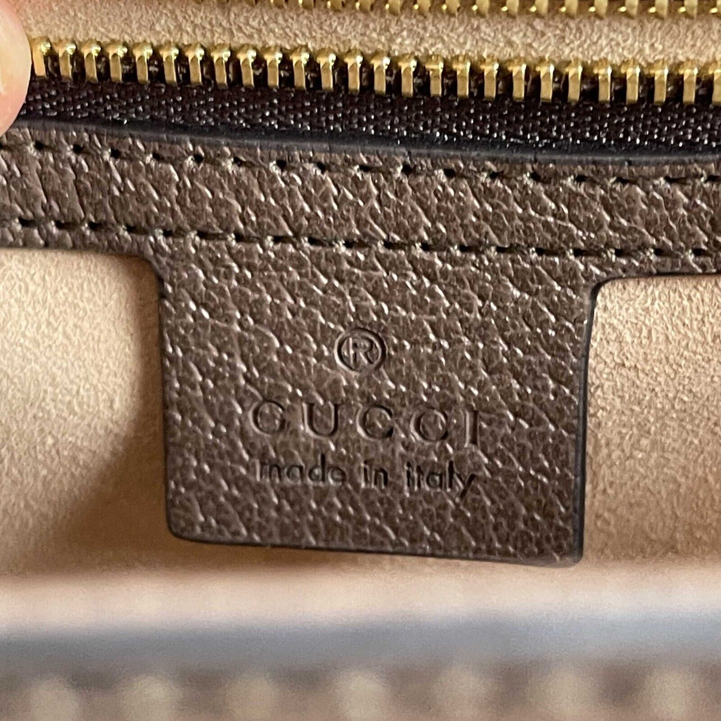 GUCCI GG Supreme Monogram Web Small Ophidia Flap Messenger Brown Crossbody Bag