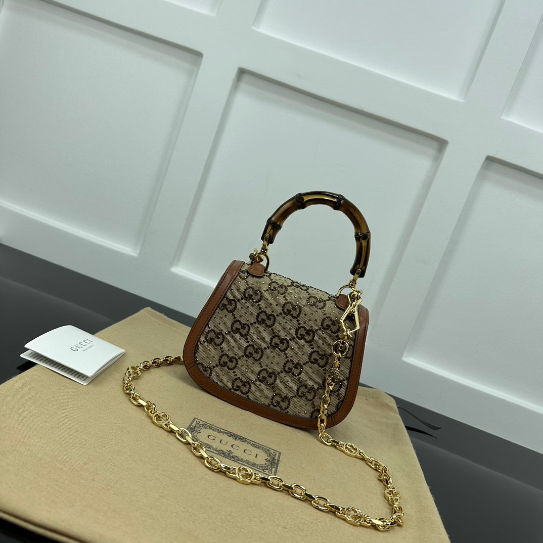 BOLSA GUCCI BAMBOO 1947 PEQUENA