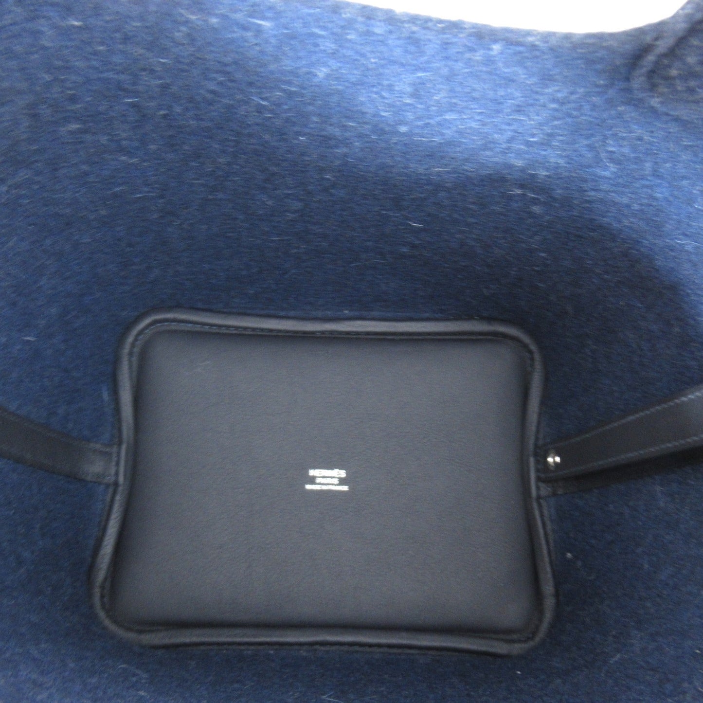Hermes Picotin Lock Tote Bag Bag Leather Felt Navyes