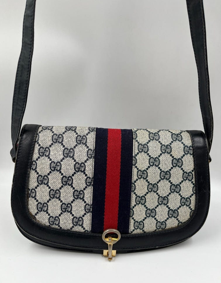Vintage Gucci Canvas Crossbody Bag