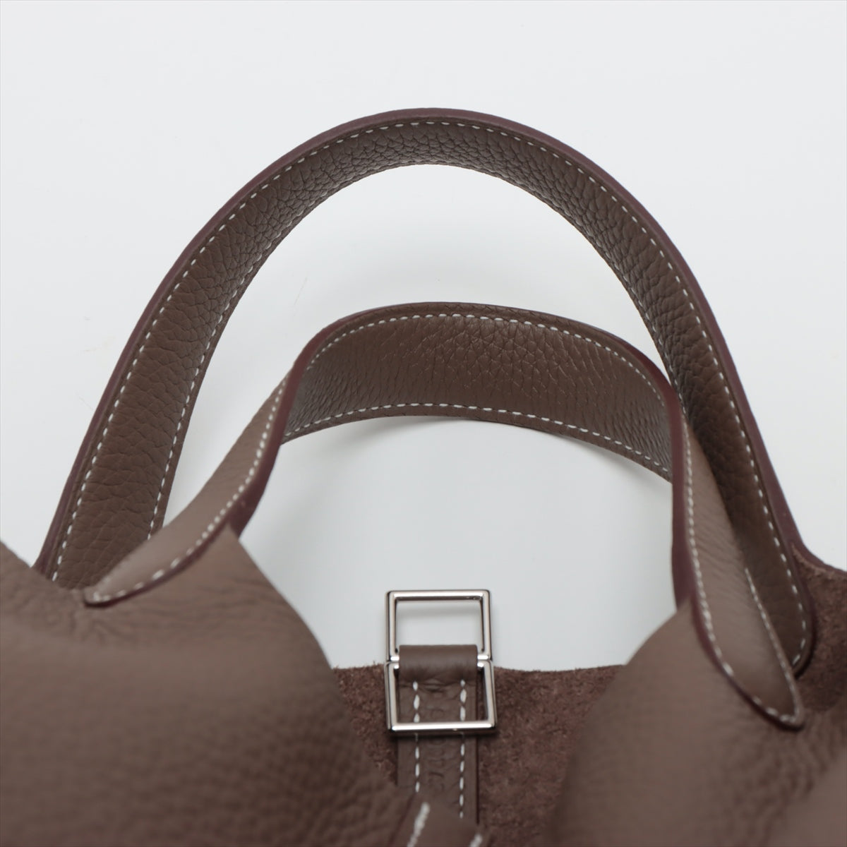 Hermes Picotin Lock PM Clemence Etoupe Silver