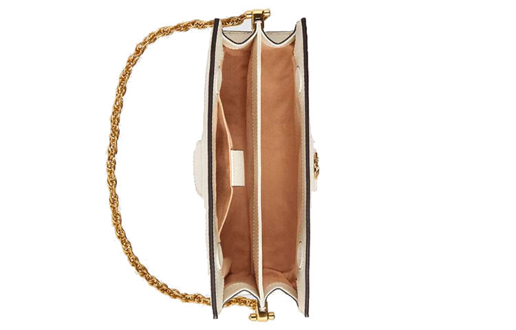 (WMNS) GUCCI Ophidia Flowers Printing Logo Stripe Webbing Canvas Chain Shoulder Messenger Bag Small / White / Multi-Color 503877-HV8AC-9759
