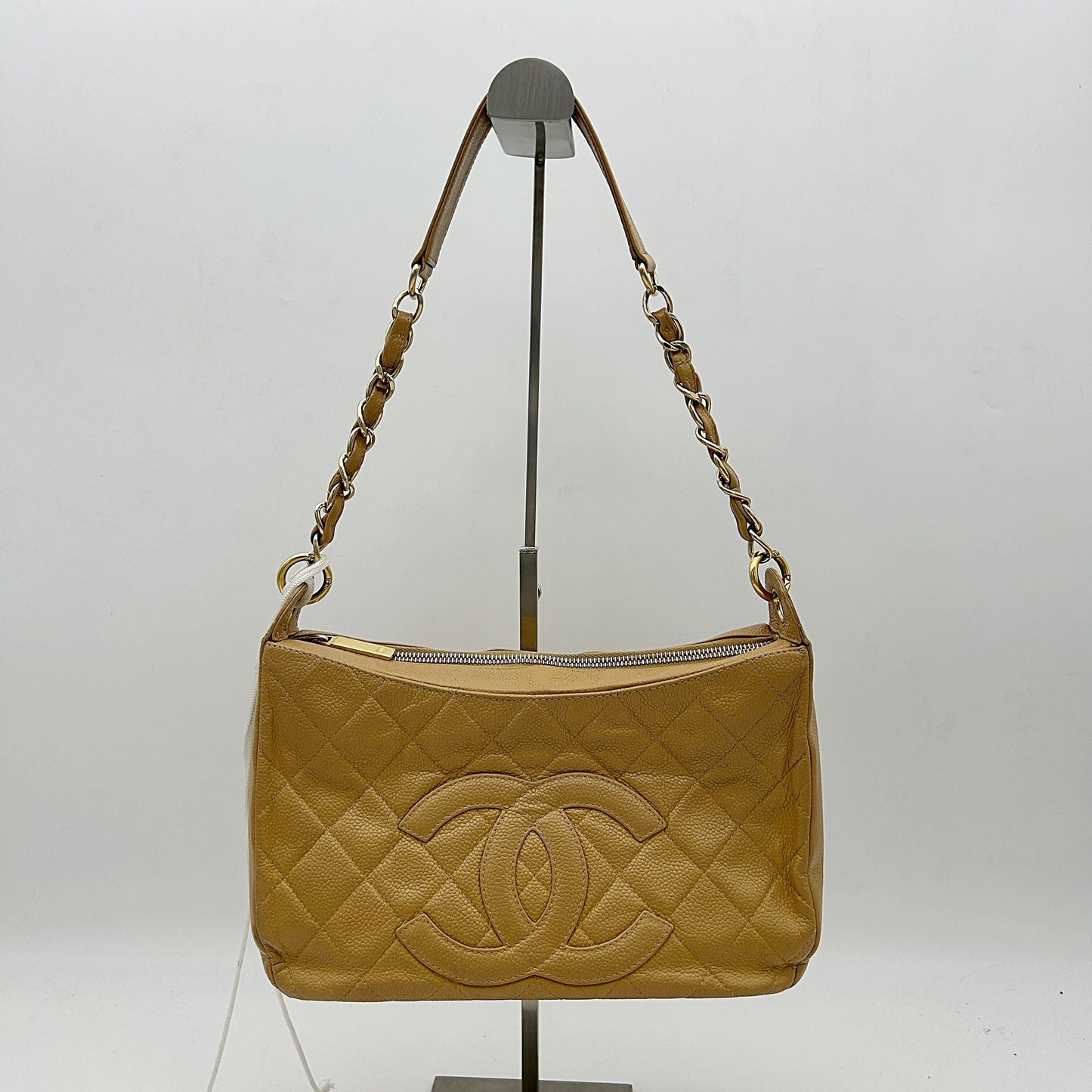 Chanel Caviar Timeless Pochette - Neutrals Shoulder Bags, Handbags LA986
