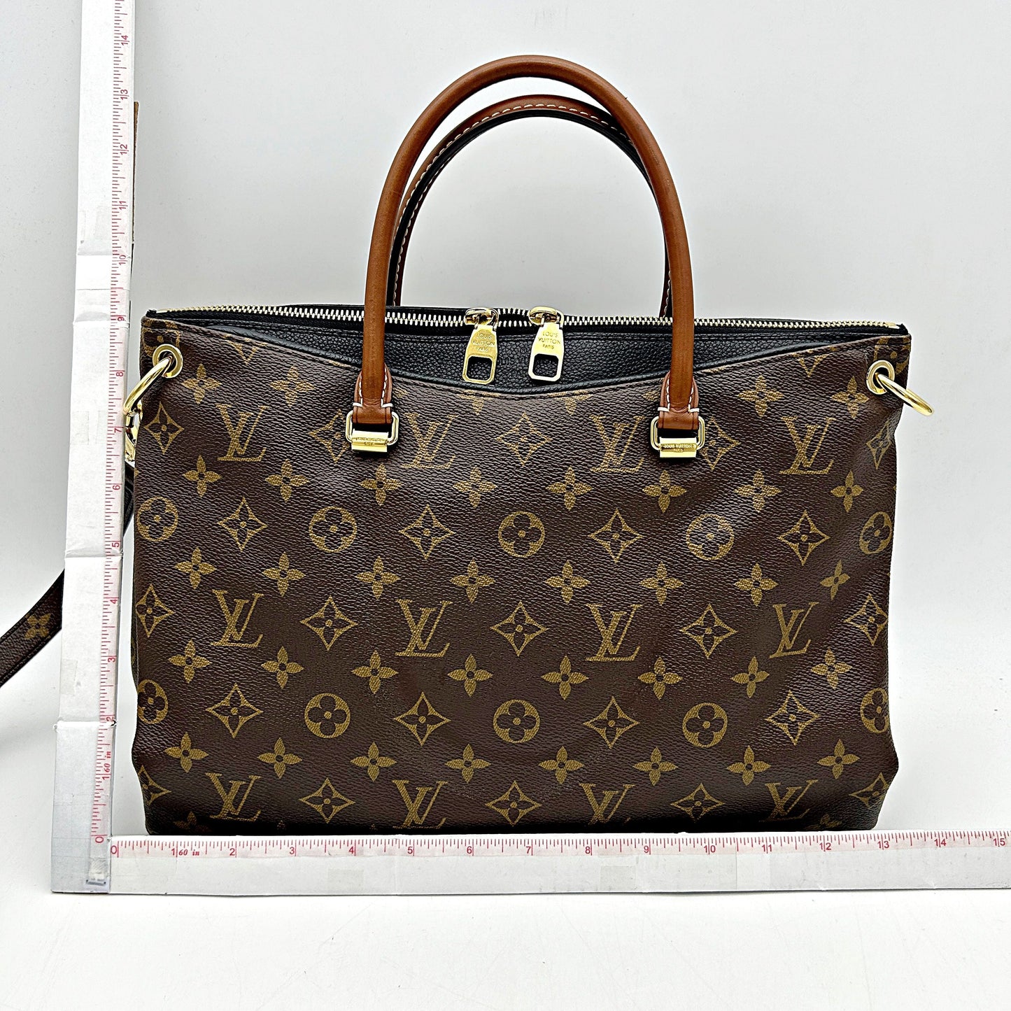 Louis Vuitton LV Monogram Pallas MM - Brown Handle Bags, Handbags LA31581