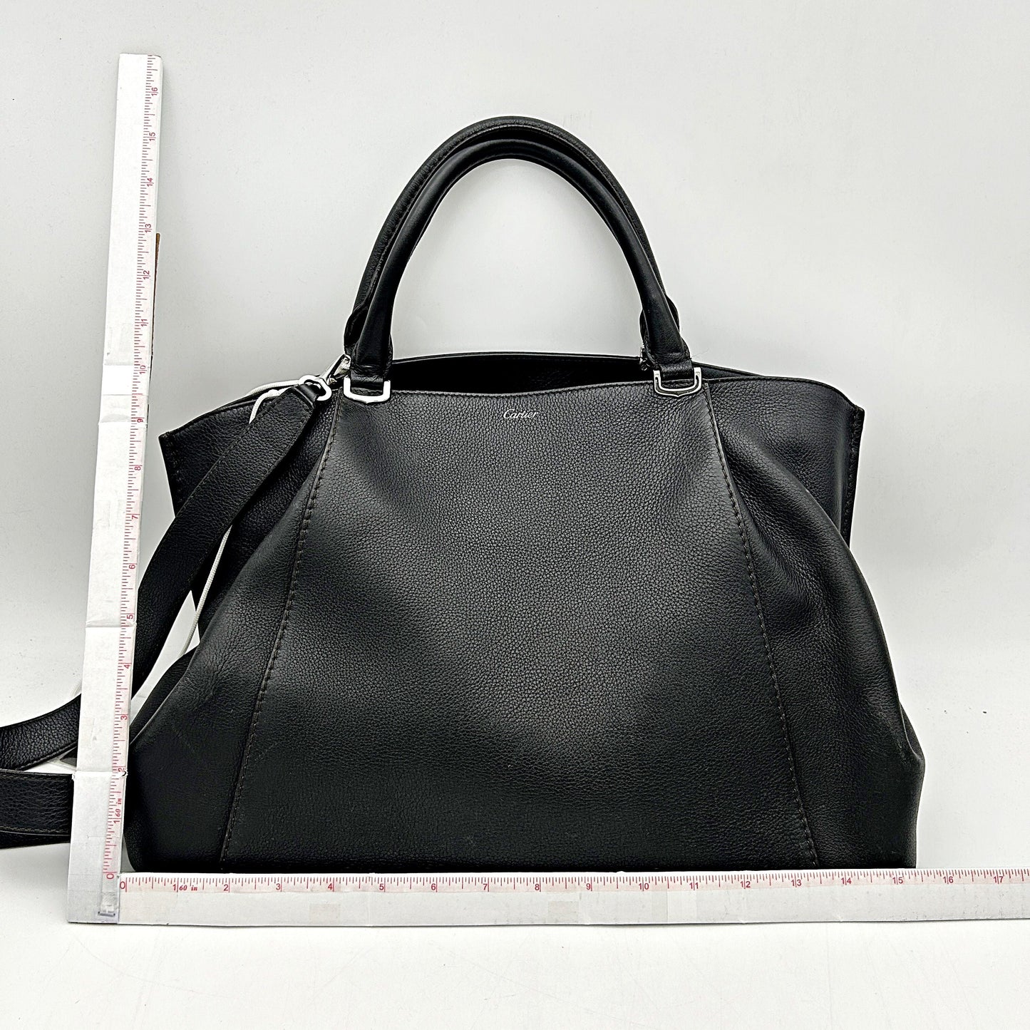 Cartier Black Leather C De Cartier Tote Cartier LA25057