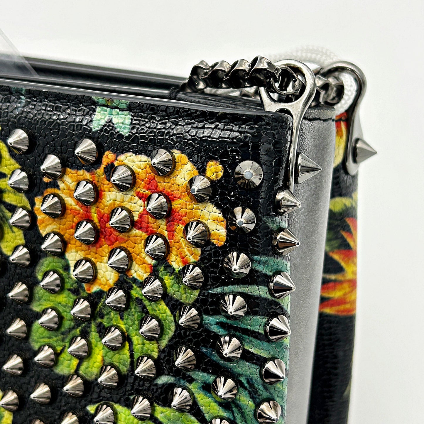 Multicolor Christian Louboutin Triloubi Large Triple-Gusset Spiked Shoulder Bag LA12265
