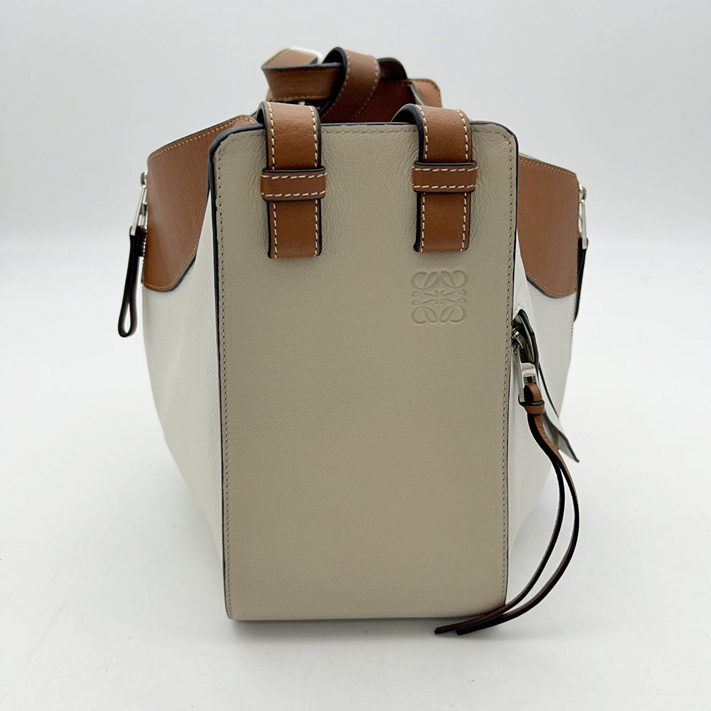LOEWE Calfskin Small Hammock Shoulder Bag Light Oat Tan LA39725