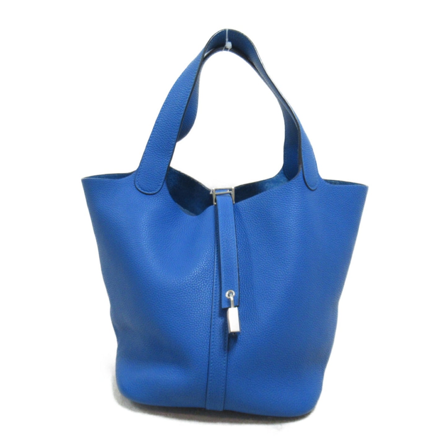 Hermes Picotin Lock MM konos Handbag Handbag Handbag Leather Trio Clemence Blue