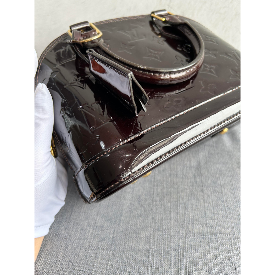 Louis Vuitton Alma BB Black Vernis Leather Two Way Bag