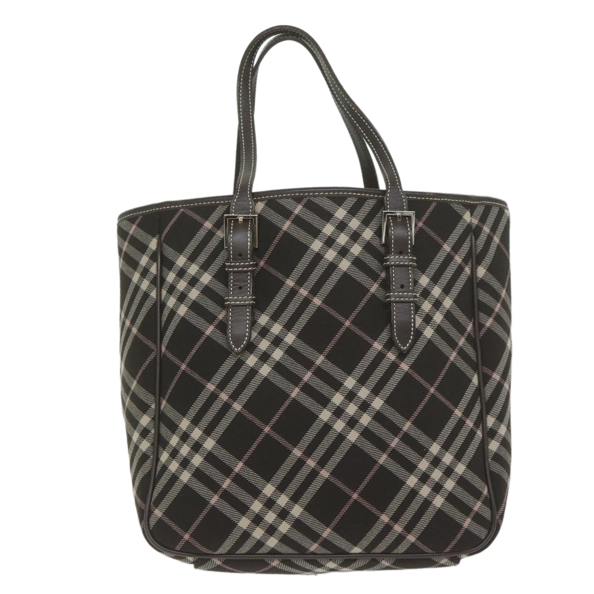 Burberry Nova Check Blue Label Shoulder Bag Canvas Brown Auth 60062