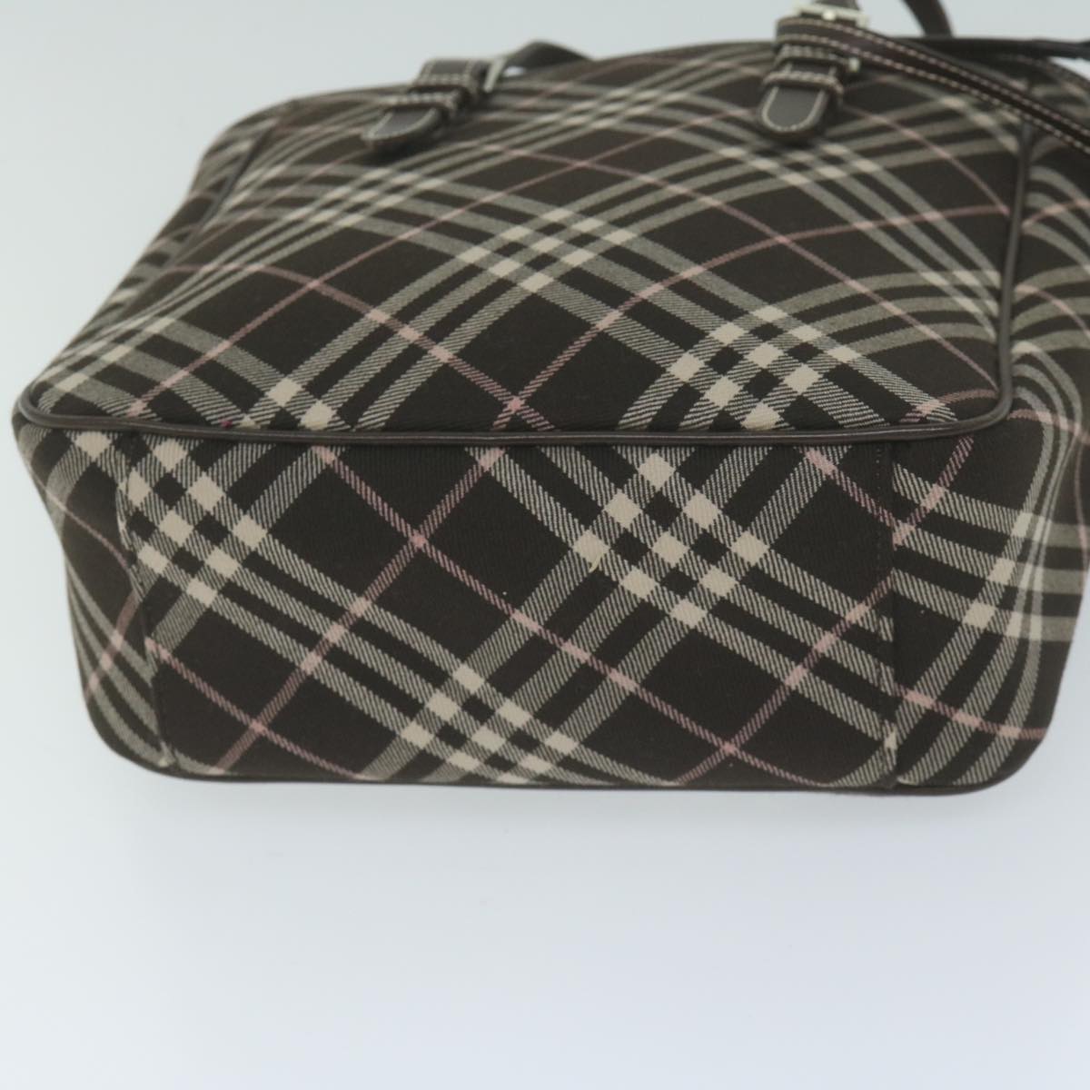 Burberry Nova Check Blue Label Shoulder Bag Canvas Brown Auth 60062