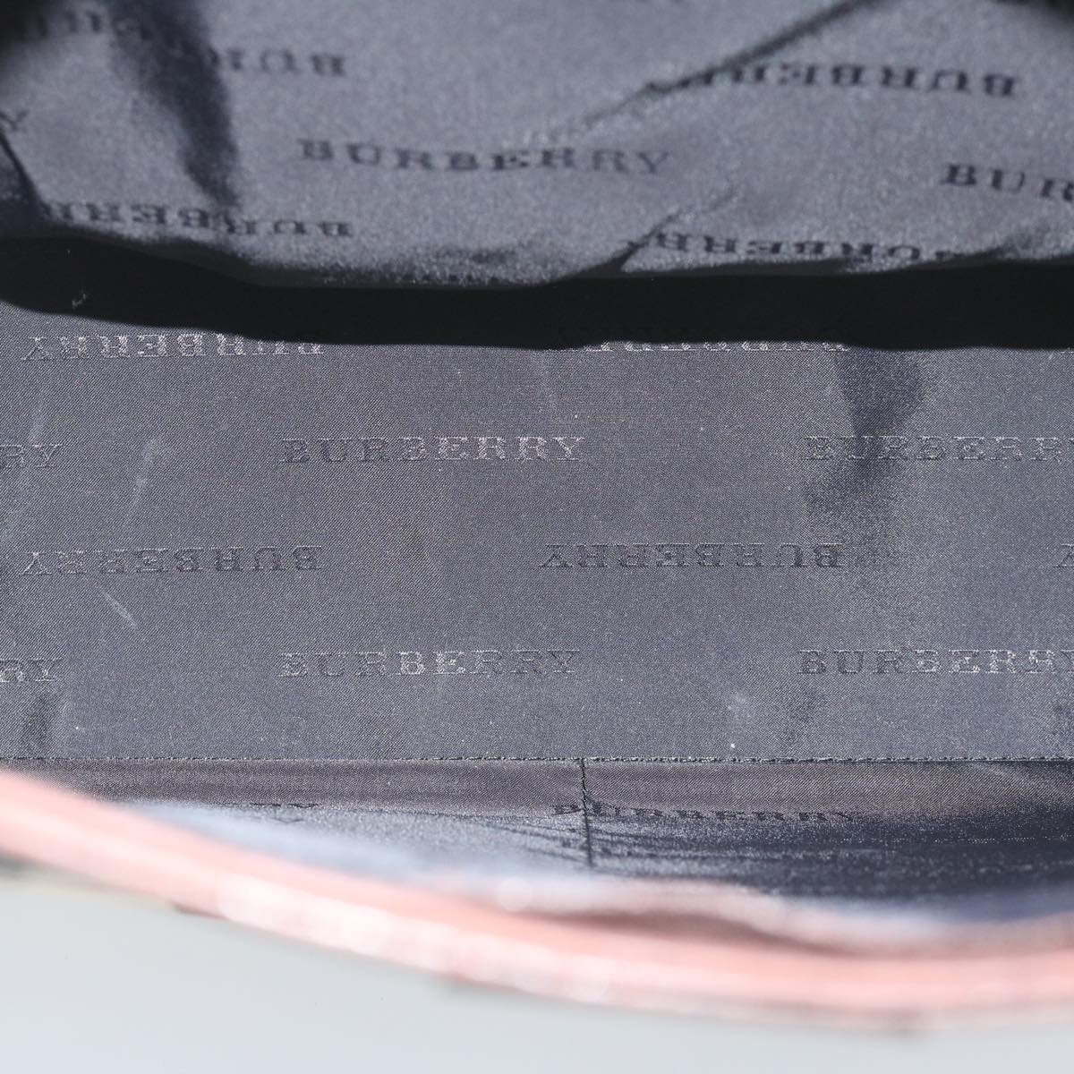 Burberry Nova Check Shoulder Bag Nylon Canvas Beige Auth 60156