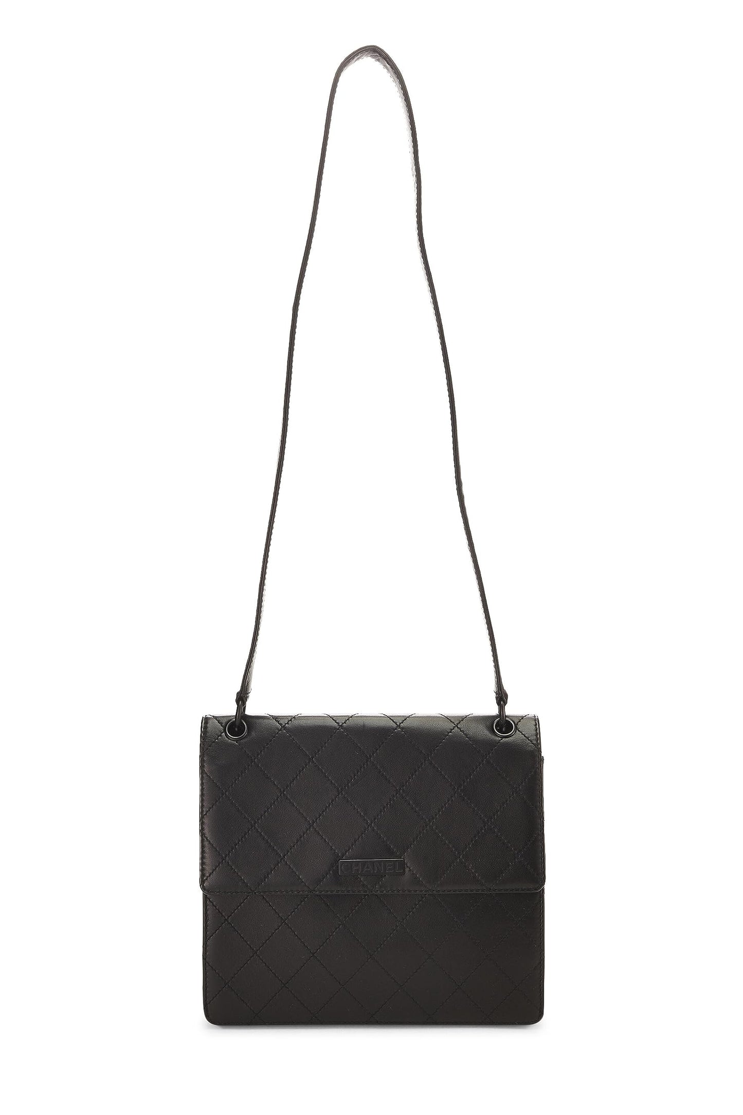 Chanel, Black Lambskin Shoulder Bag, Black