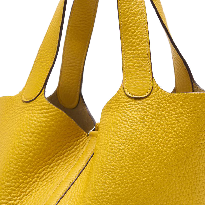 HERMES Picotin MM Handbag Trio Clemence Janneanble (Silver G ) Handbag Handbag Lady Back ( Delivery)