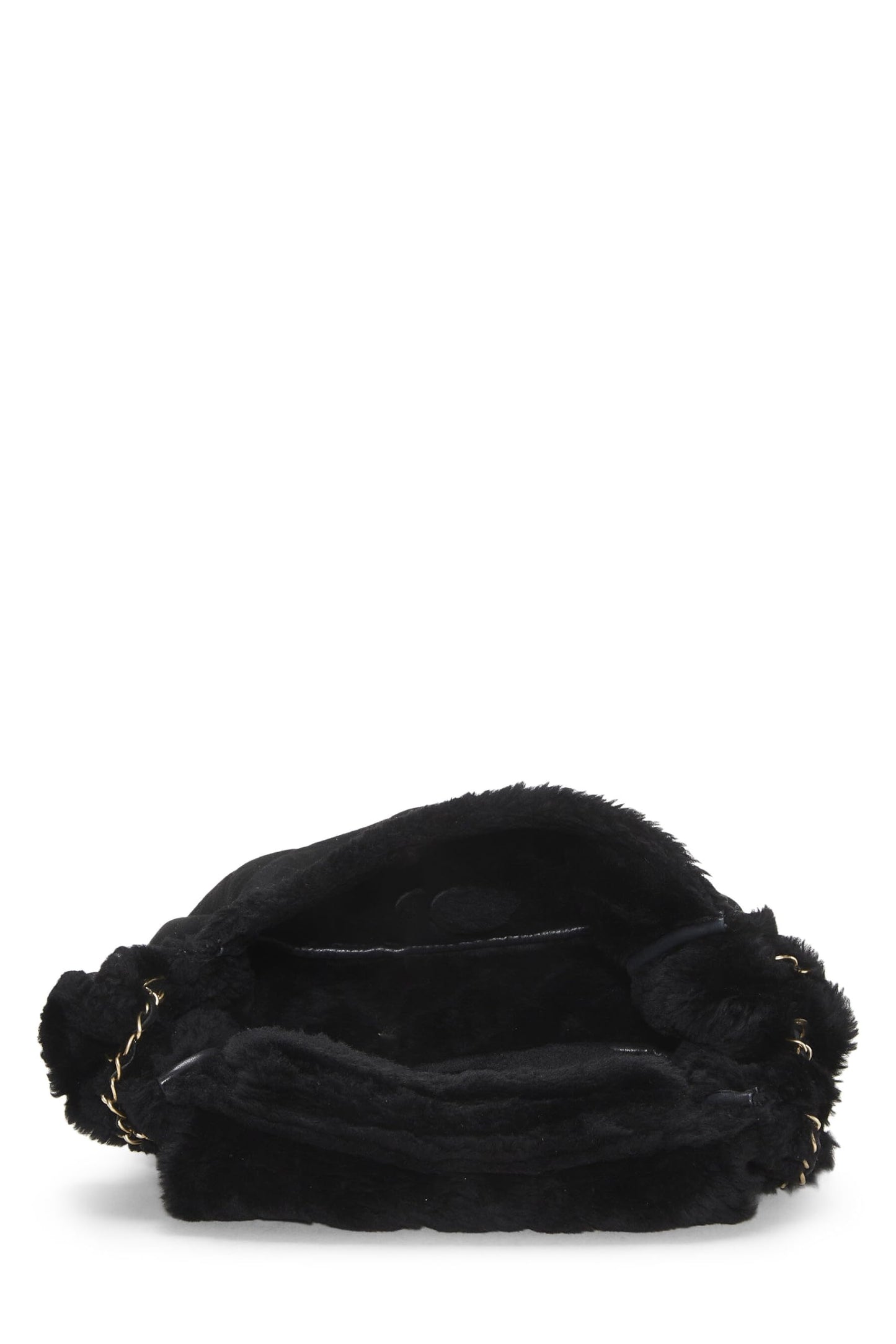 Chanel, Black Shearling Shoulder Bag Small, Black