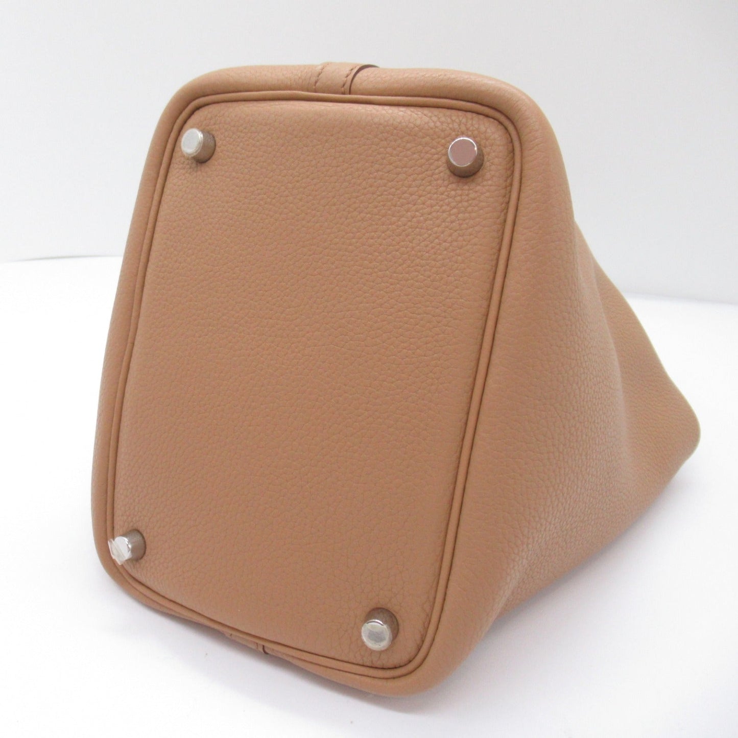Hermes Picotin PM Biscuituit Handbag Bag Trio Clemence Brown