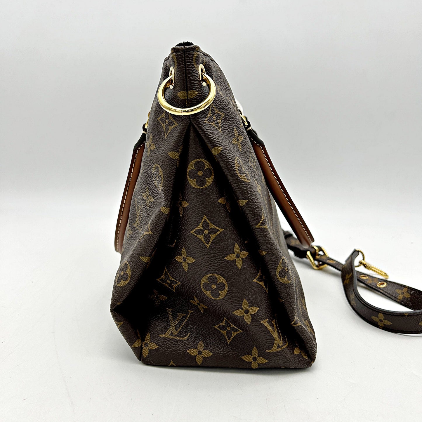 Louis Vuitton LV Monogram Pallas MM - Brown Handle Bags, Handbags LA31581