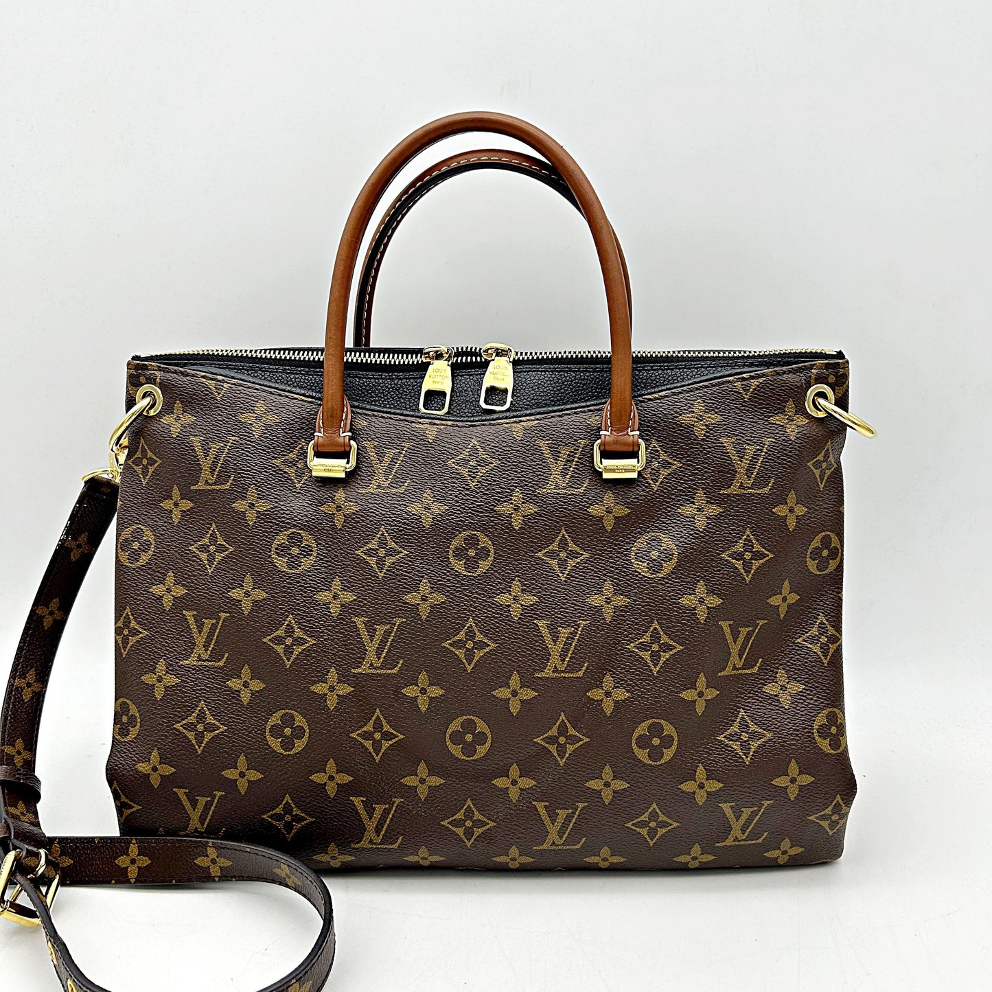 Louis Vuitton LV Monogram Pallas MM - Brown Handle Bags, Handbags LA31581