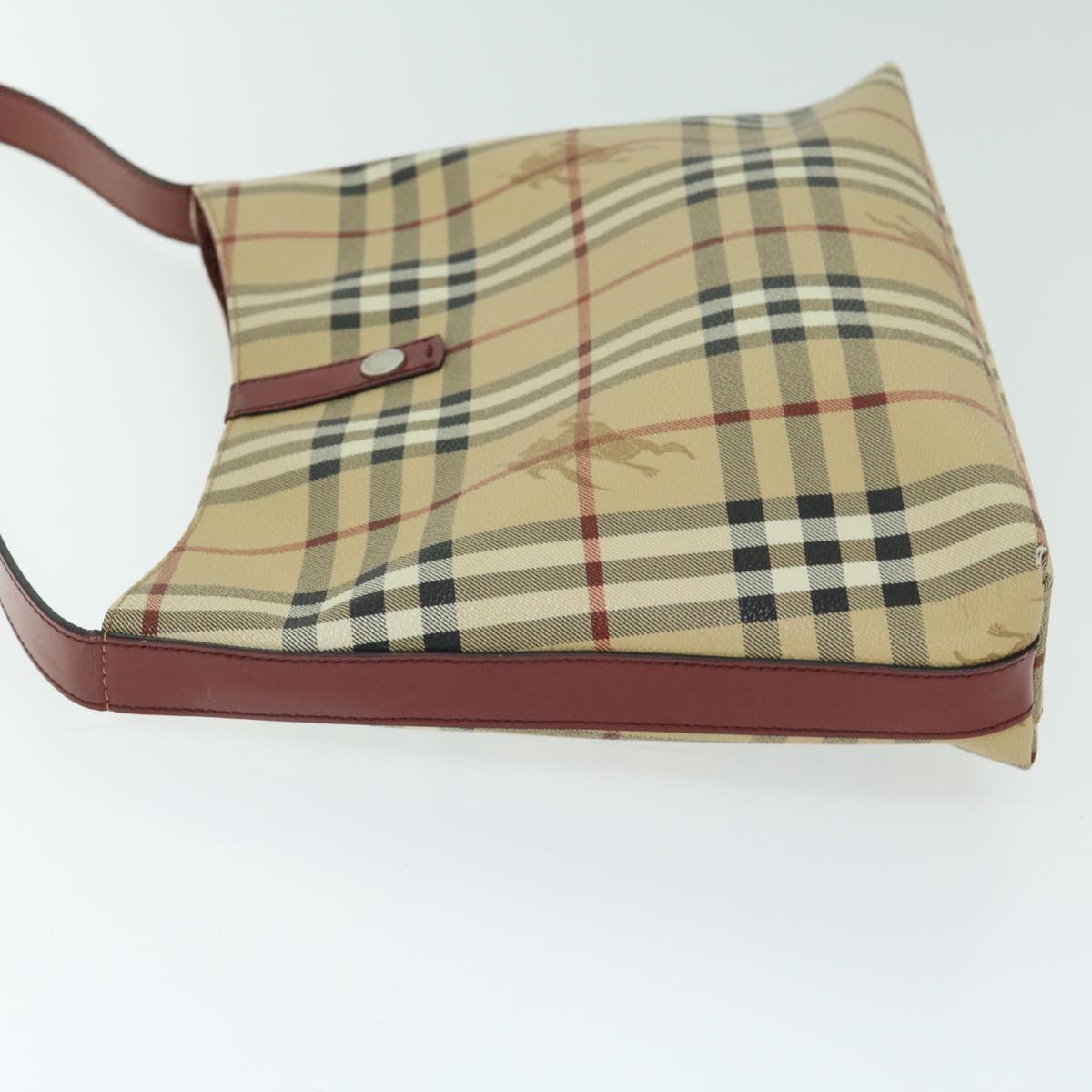 Burberry Nova Check Shoulder Bag PVC Beige Auth 67105