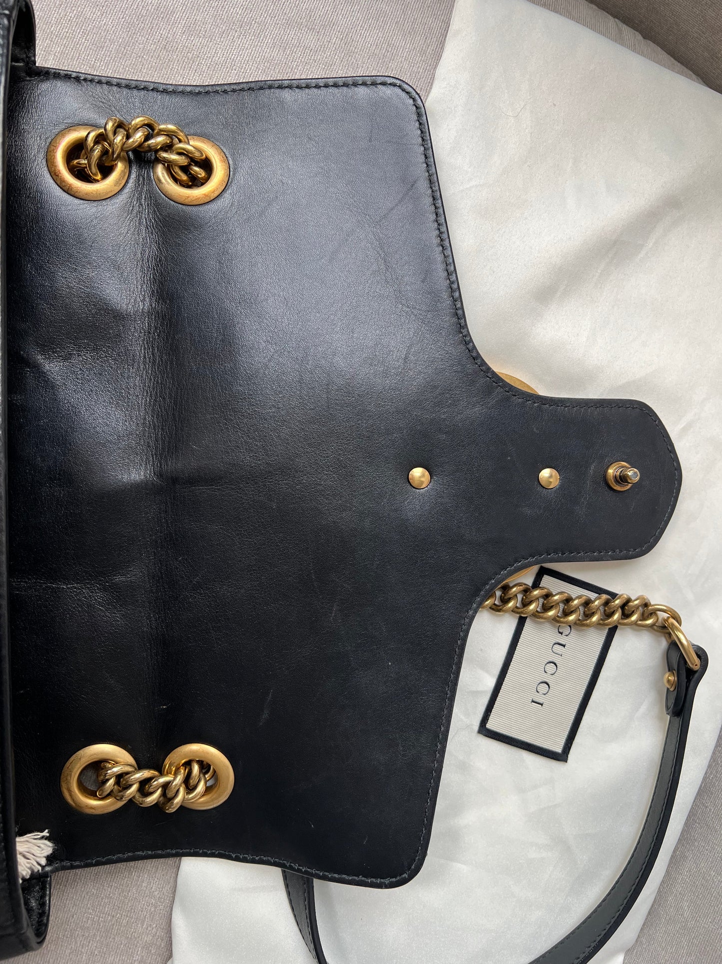 Gucci GG Black Marmont Medium Shoulder Bag