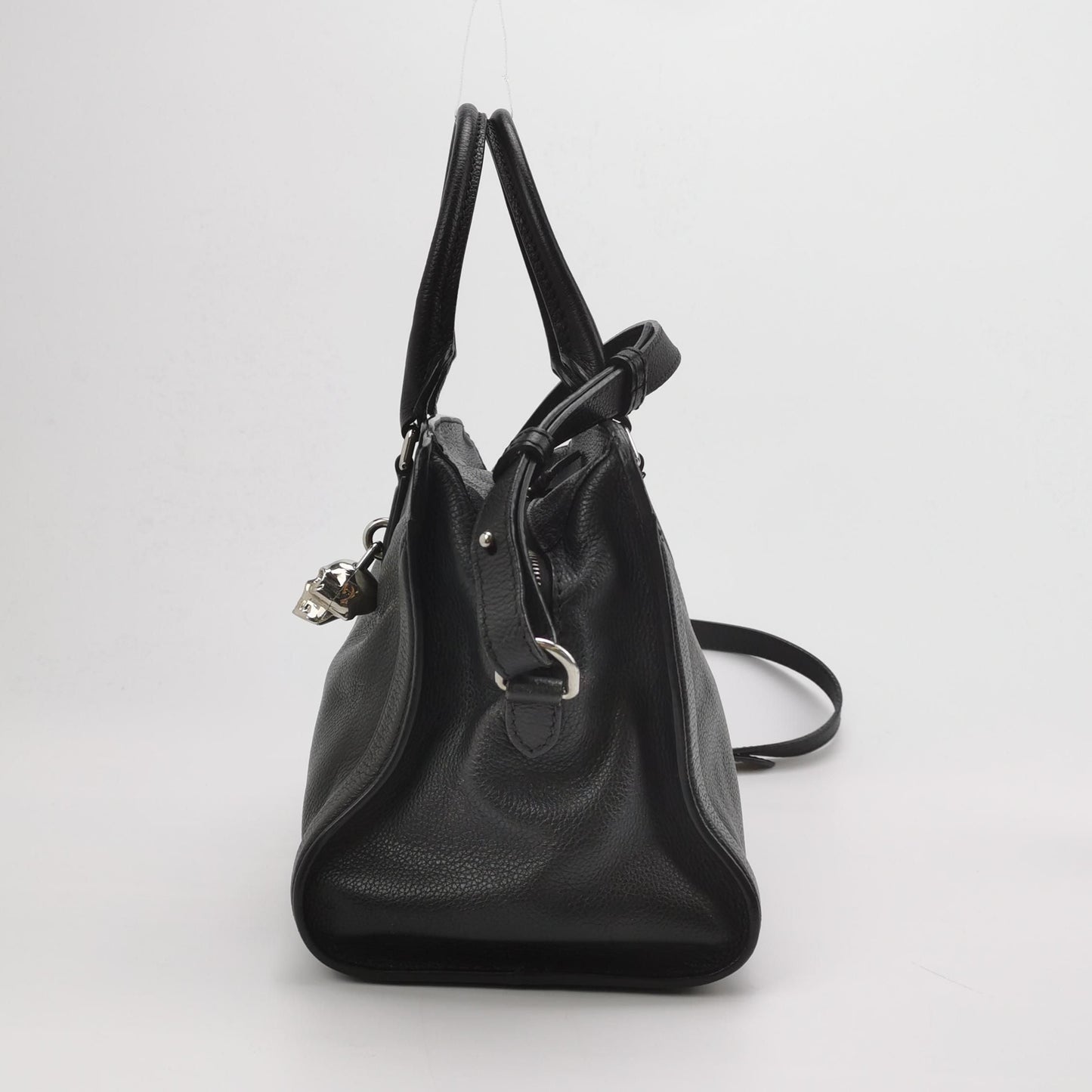 Preloved Alexander McQueen Skull Padlock Medium Leather Crossbody Bag 24091278862291