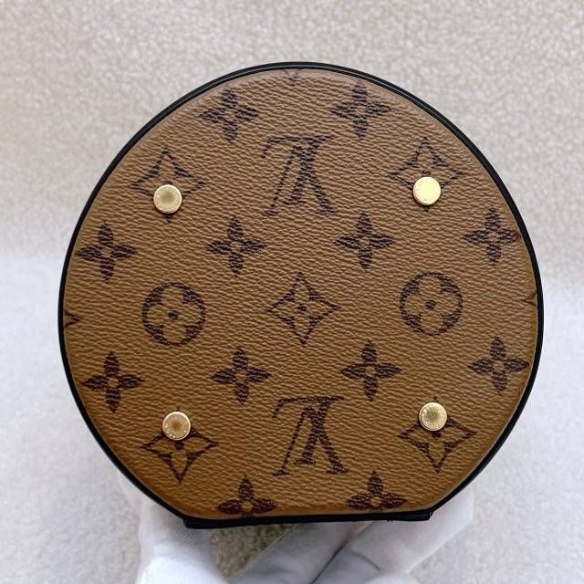 Louis Vuitton Cannes Bucket Bag Small Reverse Monogram Coated Canvas Shoulder Bag Microchip 050150500659