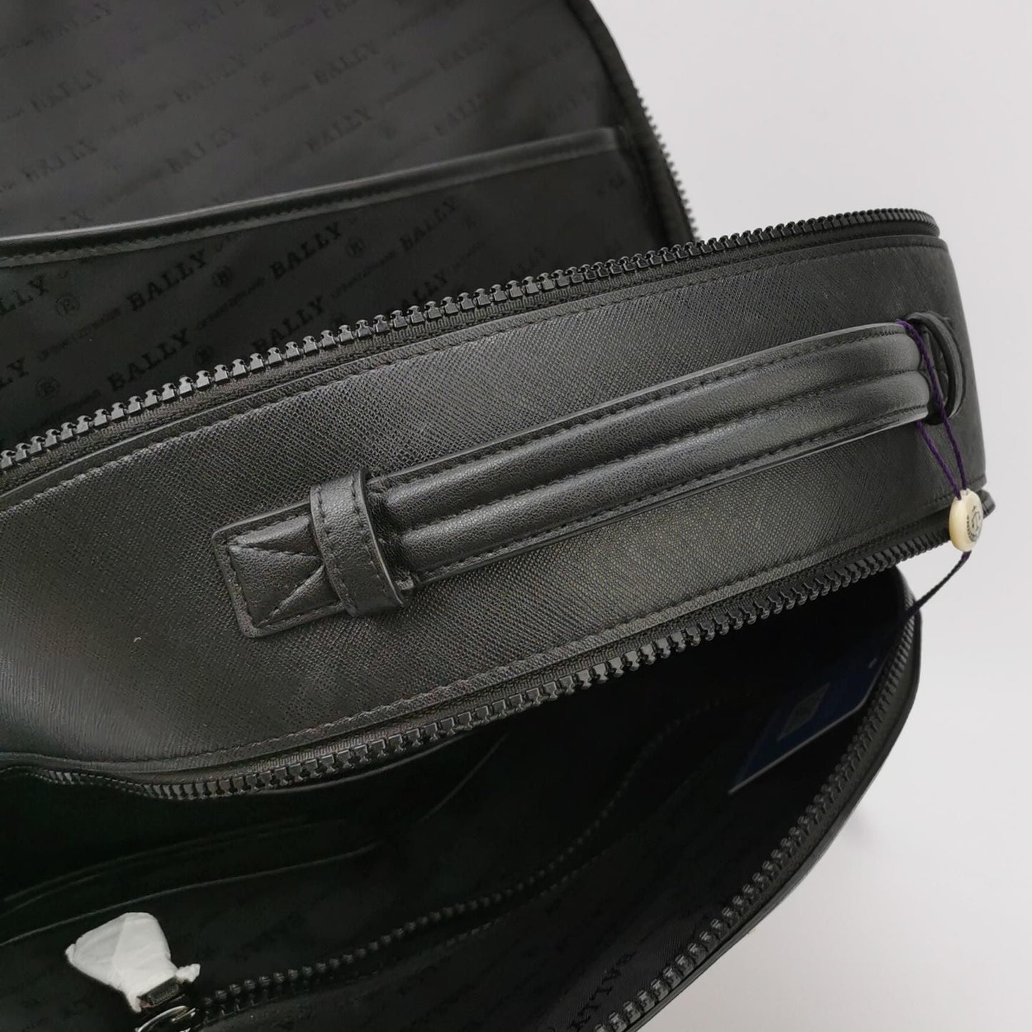Preloved Bally Mavrick Leather Backpack with Logo 250501781173909
